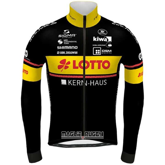 Maglia Lotto-Kern Haus Manica Lunga 2021 Nero Giallo